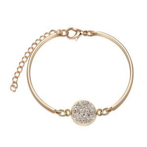 3/$20 New Gold & Charcoal Druzy Bracelet